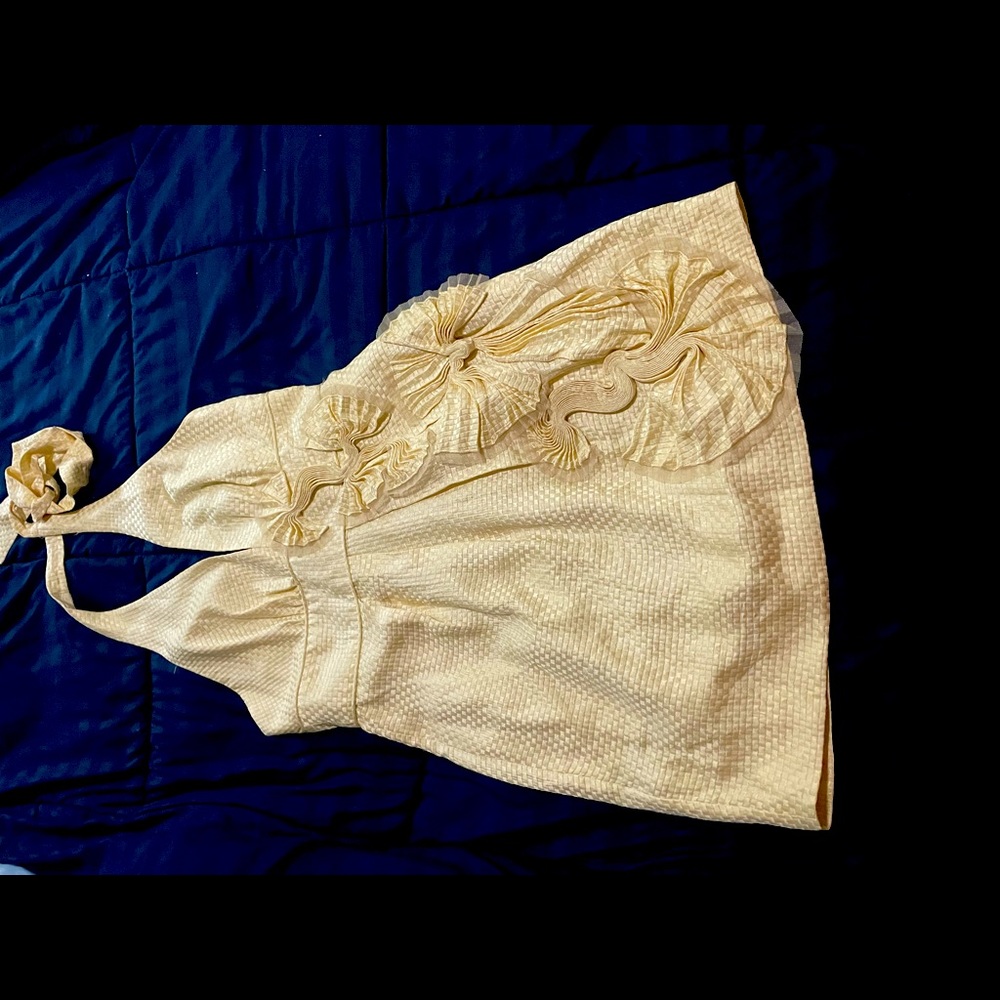 A gorgeous ivory silk dress